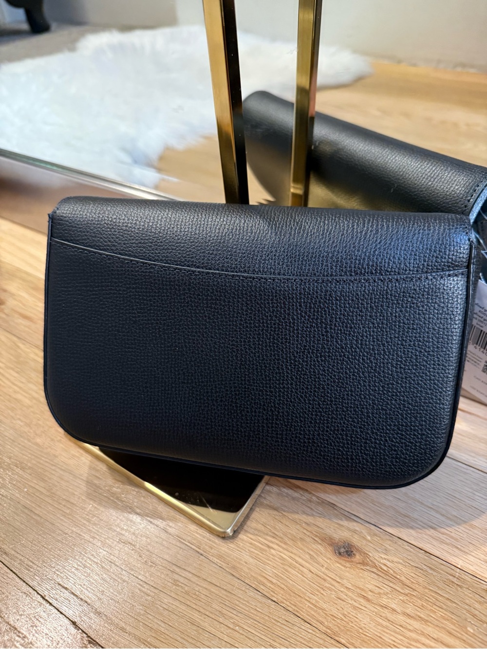 Kate Spade black leather crossbody with gold chain strap - Picture 3 of 6